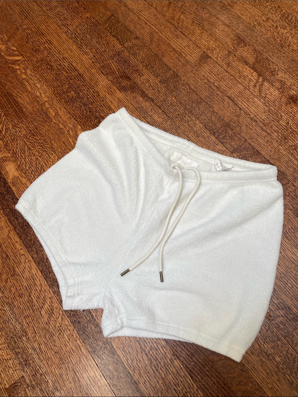 THE GREAT. SLEEP The Plush Short White Sherpa Lounge Shorts Size 2